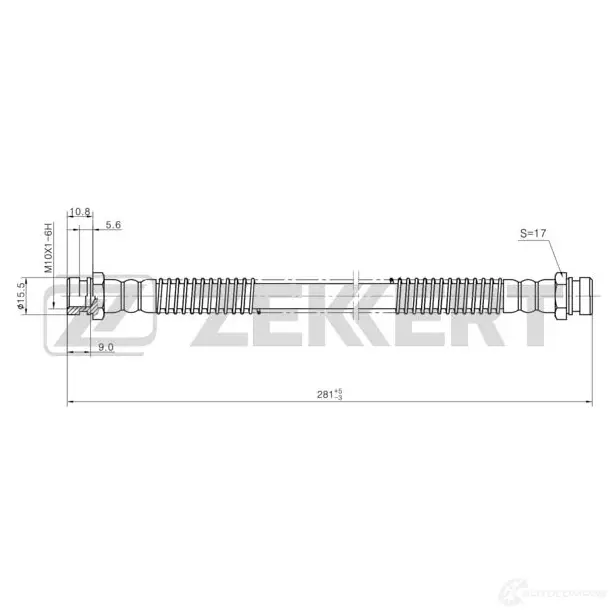 Тормозной шланг ZEKKERT BS-9453 1440208403 89 N6TJ