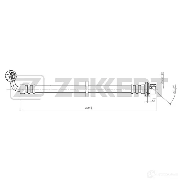 Тормозной шланг ZEKKERT 1440208405 BS-9468 DW7 N3I1 изображение 0