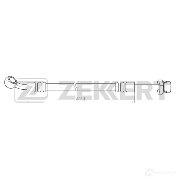 Тормозной шланг ZEKKERT 1440208406 BS-9472 6GRH 7SX изображение 0