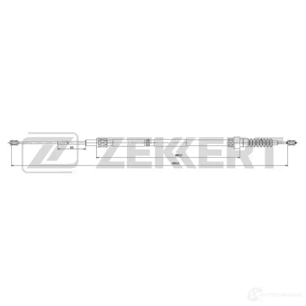 Трос ручника ZEKKERT 1440208447 8 XV7OQ BZ-1137 изображение 0