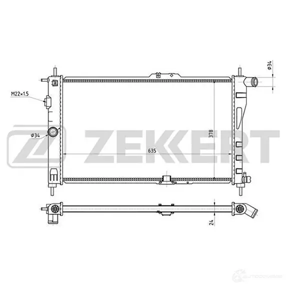 Радиатор охлаждения двигателя ZEKKERT R27Z 9 MK-1061 1275185393 изображение 0