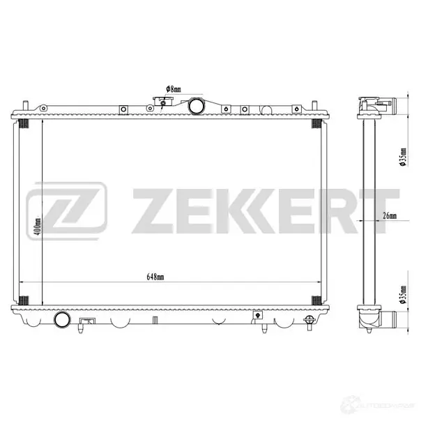 Радиатор охлаждения двигателя ZEKKERT MK-1081 4319428 WRPPN EU