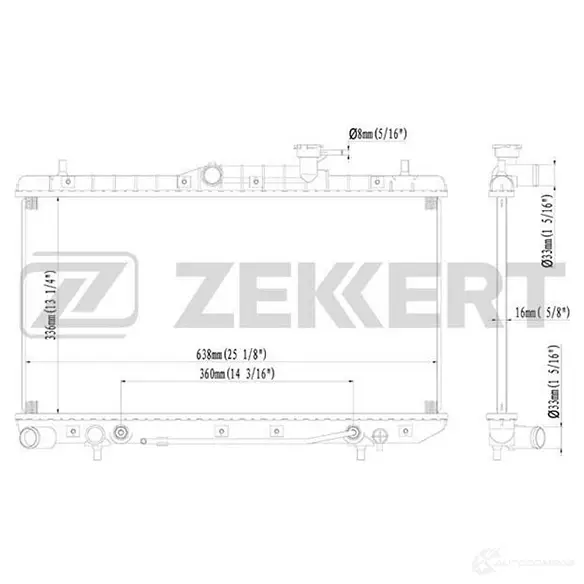 Радиатор охлаждения двигателя ZEKKERT R CLCR MK-1156 4319476 изображение 0