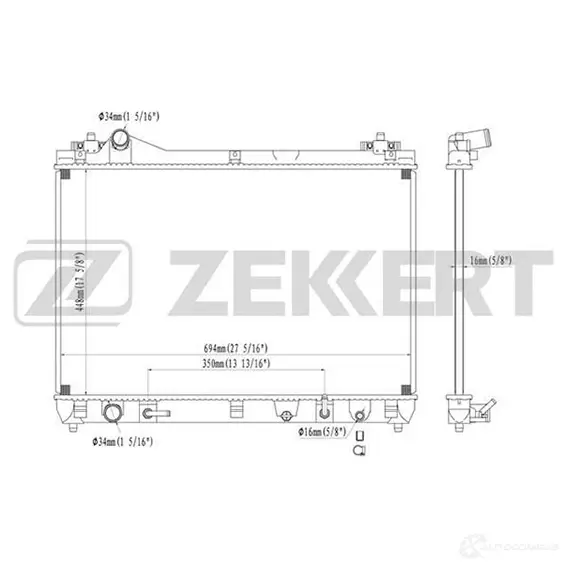 Радиатор охлаждения двигателя ZEKKERT MK-1199 1275187413 NYDCZ 20 изображение 0