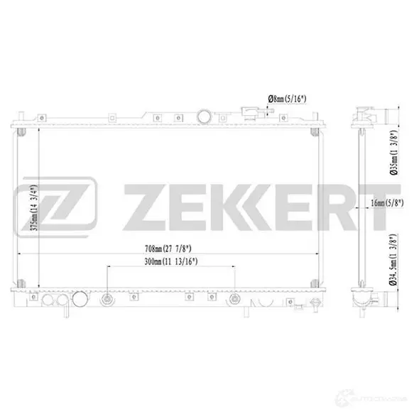 Радиатор охлаждения двигателя ZEKKERT HYQ N8W 1275187483 MK-1211 изображение 0