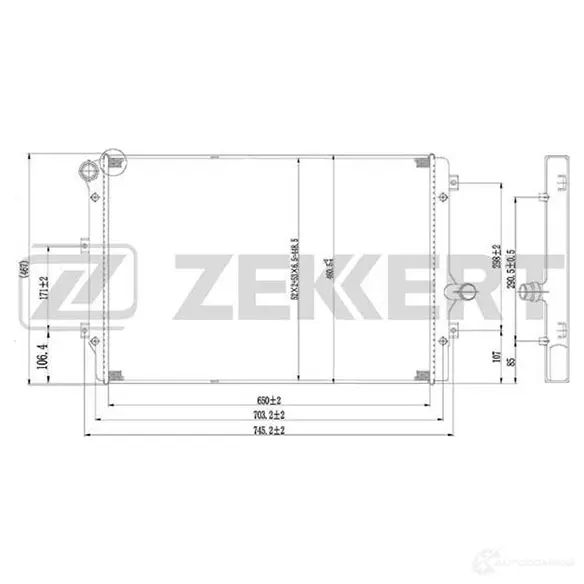 Радиатор охлаждения двигателя ZEKKERT 1275187983 MK-1234 LW NVXS изображение 0