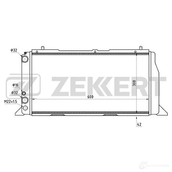 Радиатор охлаждения двигателя ZEKKERT MK-1266 C HB2DF 1275188707