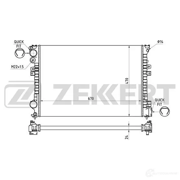 Радиатор охлаждения двигателя ZEKKERT 1275188939 MK-1306 VJ0 MV