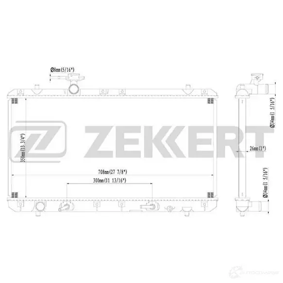 Радиатор охлаждения двигателя ZEKKERT 1275190707 MK-1438 L 4ARB изображение 0