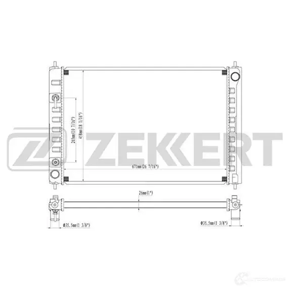 Радиатор охлаждения двигателя ZEKKERT MK-1489 20YZ RM 1275190971