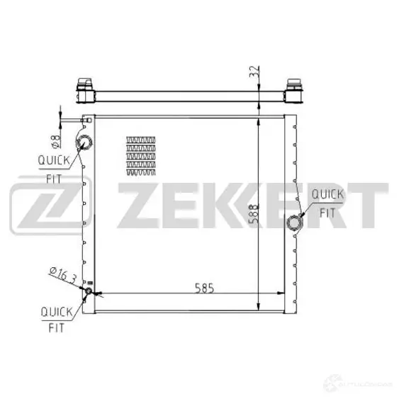 Радиатор охлаждения двигателя ZEKKERT MK-1524 1440208595 B T2FAI изображение 0