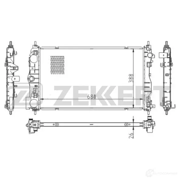 Радиатор охлаждения двигателя ZEKKERT MK-1552 R4OH 3Z 1440208600 изображение 0