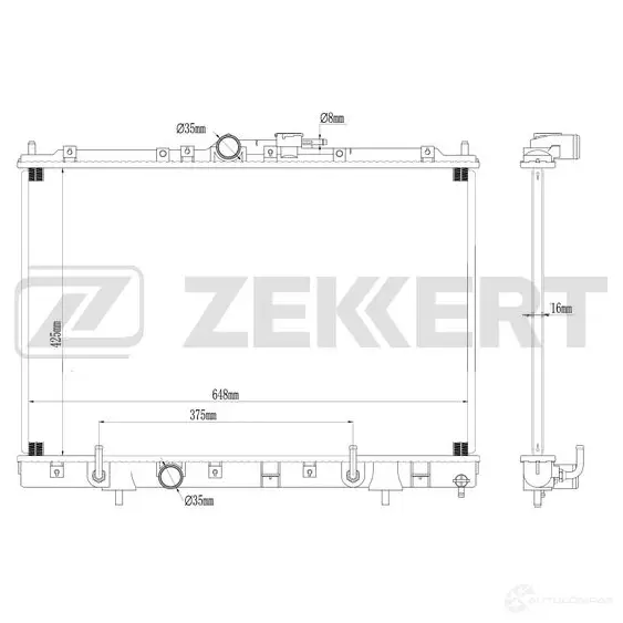 Радиатор охлаждения двигателя ZEKKERT D V71IK MK-1619 1440208612