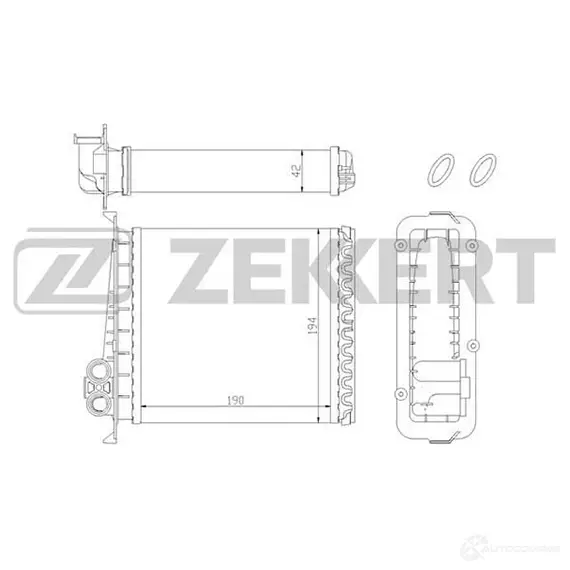 Радиатор печки, теплообменник ZEKKERT MK-5023 4319573 R3I JD изображение 0