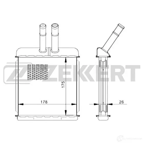 Радиатор печки, теплообменник ZEKKERT MK-5038 BBL35K 0 65978142 изображение 0