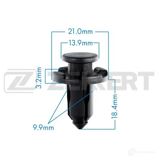 Клипса ZEKKERT 1440208826 BE-1663 G7 B7D