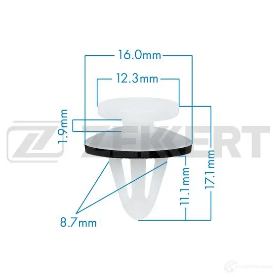 Клипса ZEKKERT 1440208830 C ZUOT BE-1788
