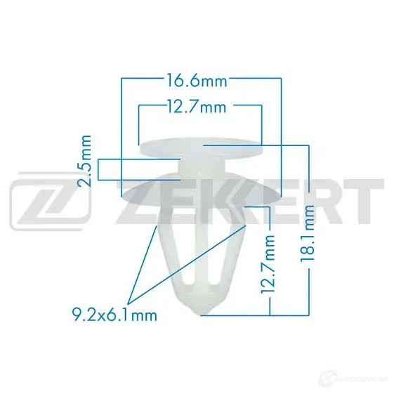 Клипса ZEKKERT 1440208836 2 NRTWBO BE-1887