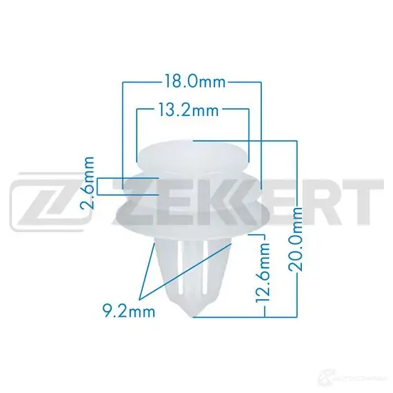 Клипса ZEKKERT 3RKJ 0B2 BE-1908 1440208837