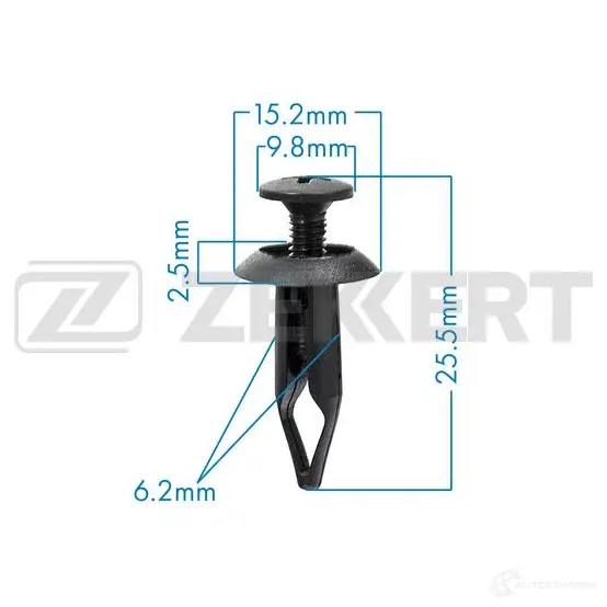 Клипса ZEKKERT 1440208845 BE-2066 JFZ 6C изображение 0