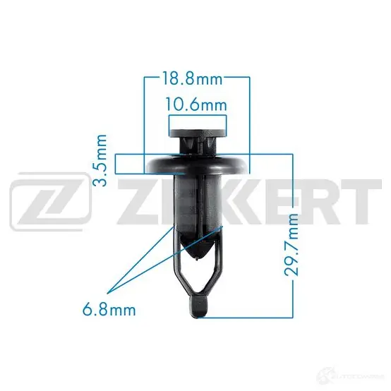 Клипса ZEKKERT 1440208856 BE-2228 TQPI FB