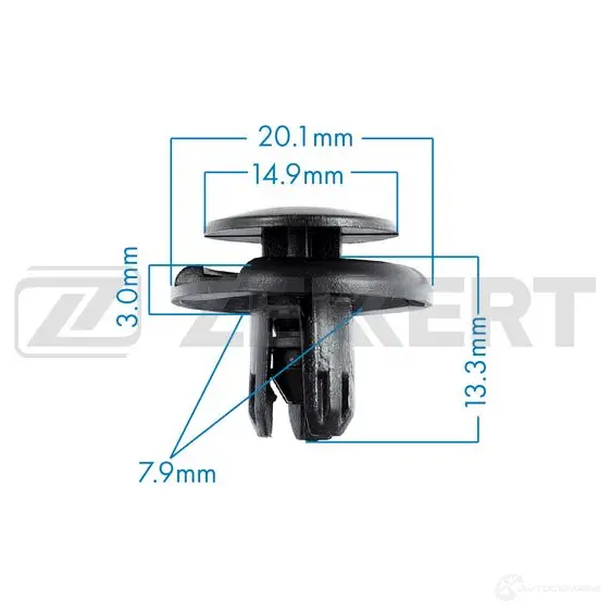 Клипса ZEKKERT 9M 3SHP 1440208860 BE-2318