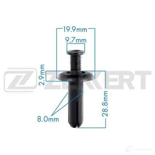 Клипса ZEKKERT 3E 2W1US 1440208890 BE-2714