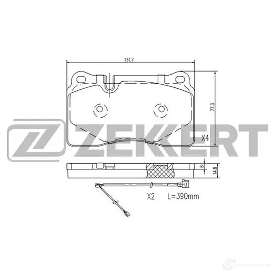 Тормозные колодки дисковые, комплект ZEKKERT HGNTV OG 4316264 BS-1255