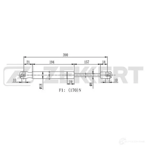 Амортизатор багажника ZEKKERT A6T7 RS GF-2217 1440209020 изображение 0