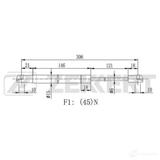 Амортизатор багажника ZEKKERT GF-2234 1440209026 UAXT R