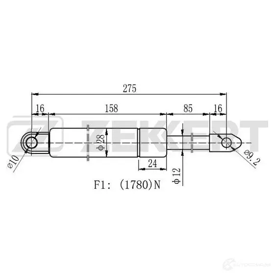 Амортизатор багажника ZEKKERT 1440209033 GF-2274 C QDZY