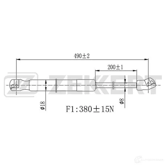 Амортизатор багажника ZEKKERT 1440209056 GF-2448 6N S1WB