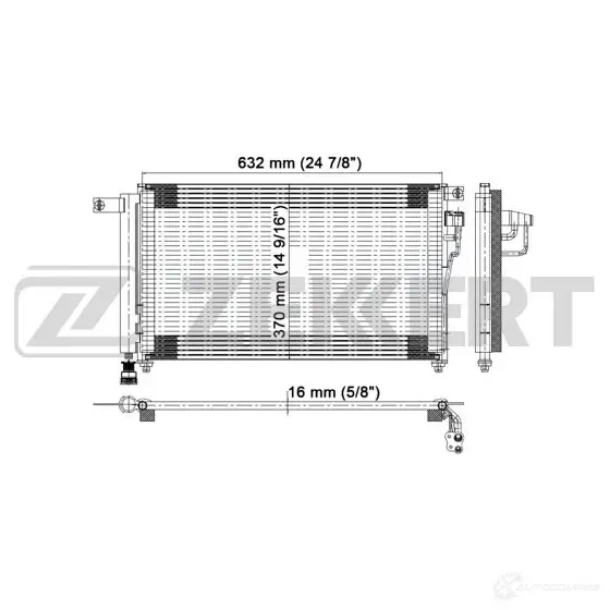 Радиатор кондиционера ZEKKERT MK-3053 TS ISF 65877178 изображение 0