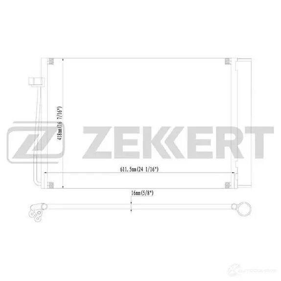 Радиатор кондиционера ZEKKERT MK-3133 I RD0AL 1275192127 изображение 0