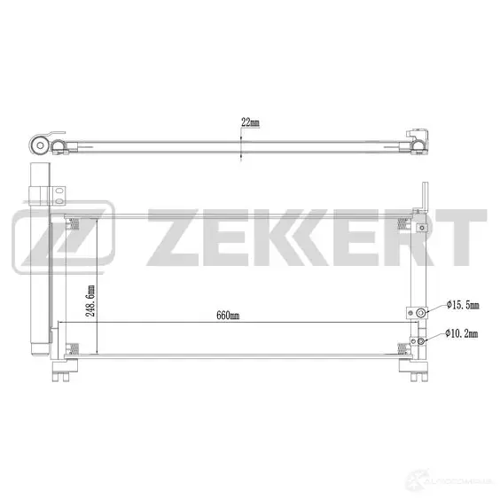 Радиатор кондиционера ZEKKERT MK-3190 1440209177 0DT DN изображение 0