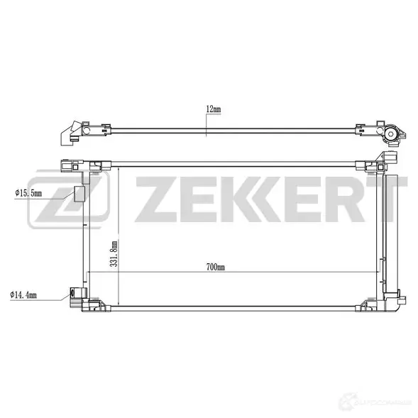 Радиатор кондиционера ZEKKERT MK-3192 1440209178 K BA82 изображение 0