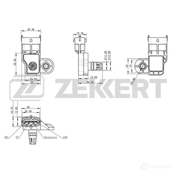 Датчик абсолютного давления ZEKKERT SE-1040 D 04BH1 1440209226 изображение 0