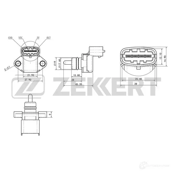 Датчик абсолютного давления ZEKKERT 6CIPN 6 1440209229 SE-1049 изображение 0