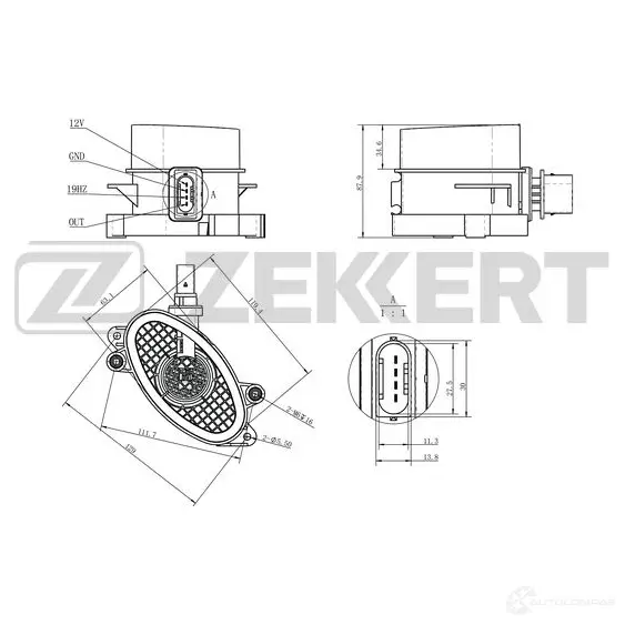 Датчик абсолютного давления ZEKKERT SE-1087 EI PATB 1440209235 изображение 0