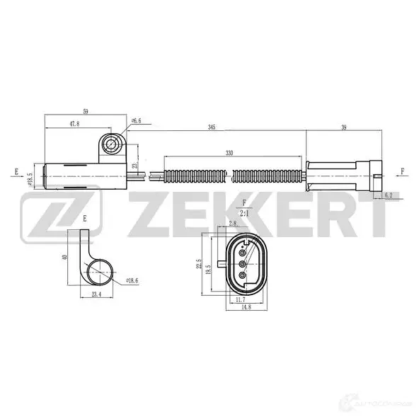 Датчик коленвала, импульсов ZEKKERT SE-4111 O7ASUJ S 1440209250