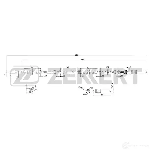 Датчик АБС ZEKKERT 1440209271 R A67F38 SE-6069