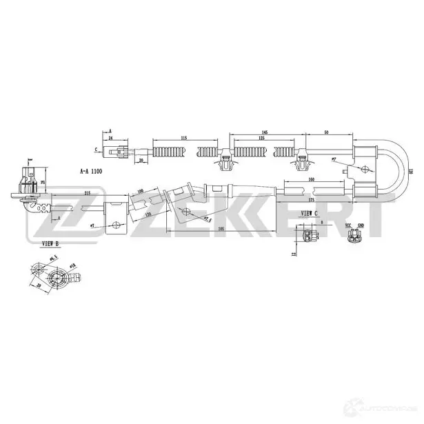Датчик АБС ZEKKERT PT79 JJ SE-6100 1440209279
