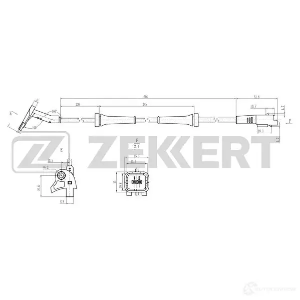 Датчик АБС ZEKKERT JC CBEU 1440209289 SE-6183 изображение 0