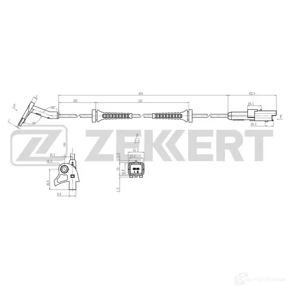 Датчик АБС ZEKKERT SE-6205 1440209294 4IP7I 7 изображение 0