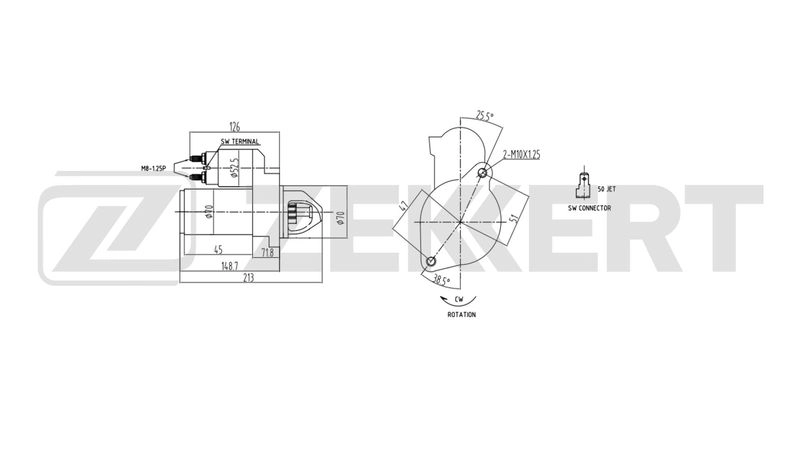 Стартер Zekkert AN-1069 EVU E6 1441334919 4251878285730