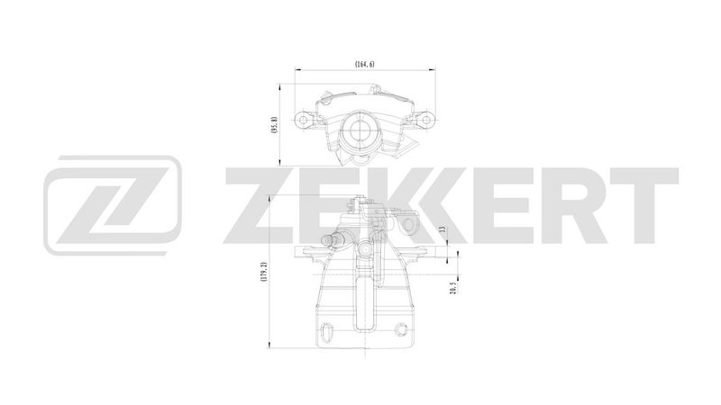 Тормозной суппорт Zekkert P O56L BS-8332 4255822801915 1441335727 - Изображение 1