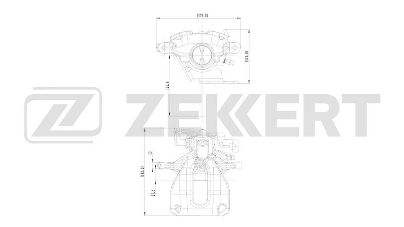 Тормозной суппорт Zekkert BS-8355 4255822802141 1441335751 ZRPQW3 D - Изображение 1