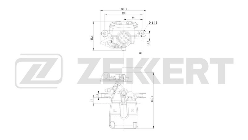 Тормозной суппорт Zekkert 4255822802271 BS-8368 6 KIR5BO 1441335764 - Изображение 1