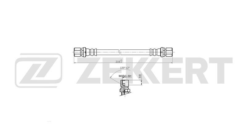 Тормозной шланг Zekkert 1441335823 X5 WDER BS-9545 4251878275410