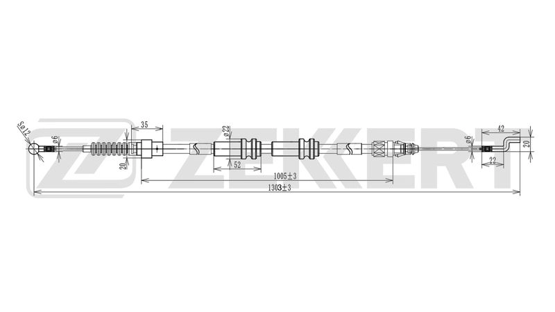 Трос ручника ZEKKERT XTN36S D BZ-1083 1440204705
